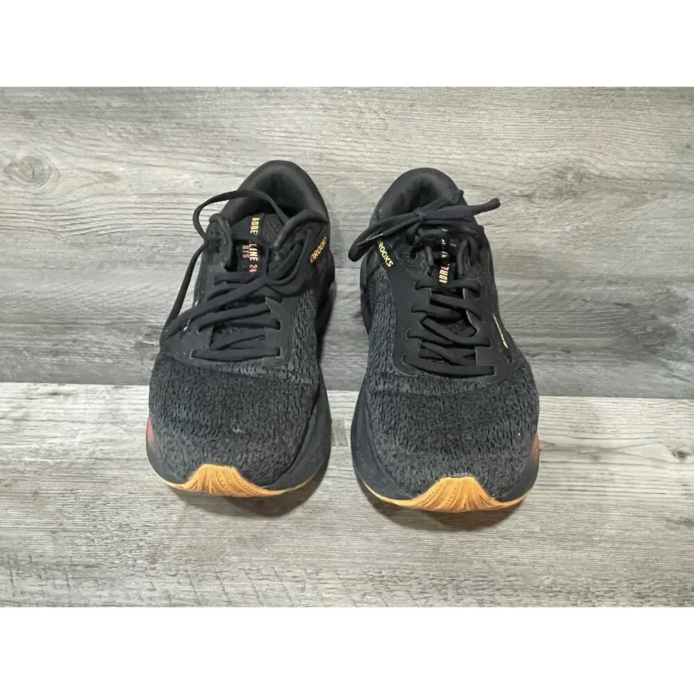 Brooks Adrenaline GTS Mens Running Shoes Black Burnt Sienna Sneaker Size 12 M